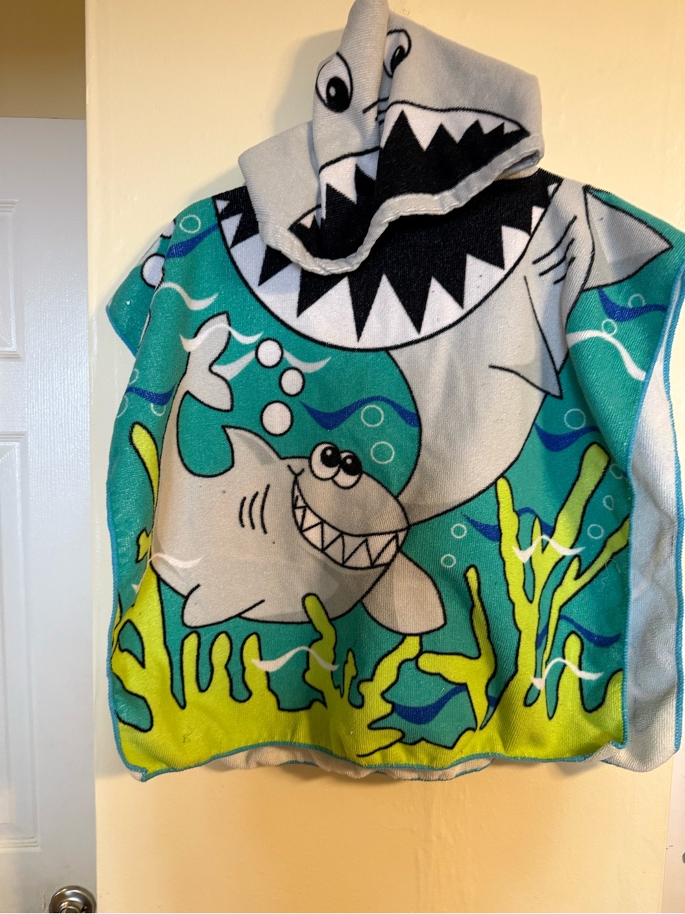Shark hoodie towel